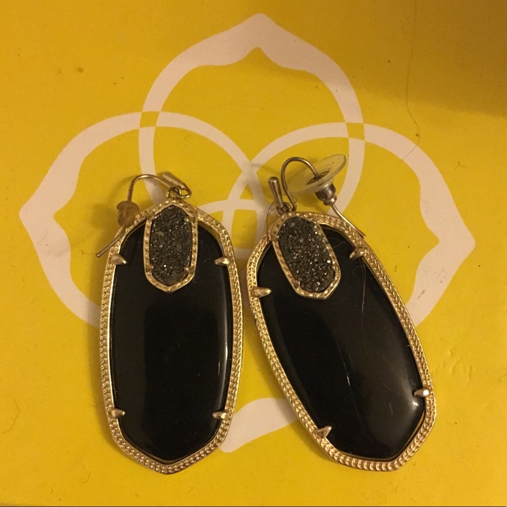 Kendra Scott earrings with druzy accent